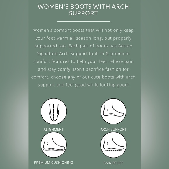 Aetrex Tessa Boots in Black with Sweater & Zip Details Orthotic Arch Support - Picture 12 of 16